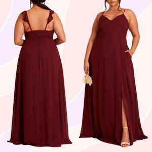 Birdy Grey ADELLE DRESS CHIFFON CABERNET NWT Size XL